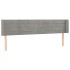 Cabecero con LED de terciopelo gris claro 203x16x78/88