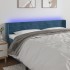 Cabecero con LED de terciopelo azul oscuro 183x16x78/88