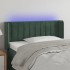 Cabecero con LED de terciopelo verde oscuro 93x16x78/88