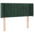 Cabecero con LED de terciopelo verde oscuro 93x16x78/88