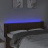Cabecero con LED de tela marrón oscuro 147x16x78/88