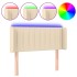 Cabecero con LED de tela crema 93x16x78/88