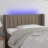 Cabecero con LED de tela gris taupe 103x16x78/88