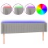 Cabecero con LED de tela gris claro 203x16x78/88