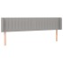 Cabecero con LED de tela gris claro 203x16x78/88