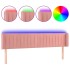 Cabecero con LED de terciopelo rosa 183x16x78/88