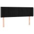 Cabecero con LED de terciopelo negro 147x16x78/88
