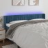 Cabecero con LED de terciopelo azul oscuro 163x16x78/88