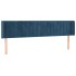 Cabecero con LED de terciopelo azul oscuro 163x16x78/88