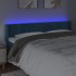 Cabecero con LED de terciopelo azul oscuro 163x16x78/88