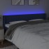 Cabecero con LED de tela azul 183x16x78/88