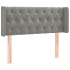 Cabecero con LED de terciopelo gris claro 93x16x78/88