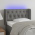 Cabecero con LED de tela gris oscuro 83x16x78/88