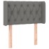 Cabecero con LED de tela gris oscuro 83x16x78/88