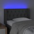 Cabecero con LED de tela gris oscuro 83x16x78/88
