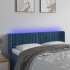 Cabecero con LED de terciopelo azul oscuro 147x16x78/88