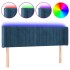 Cabecero con LED de terciopelo azul oscuro 147x16x78/88