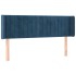 Cabecero con LED de terciopelo azul oscuro 147x16x78/88