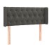Cabecero con LED de terciopelo gris oscuro 103x16x78/88