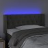 Cabecero con LED de terciopelo gris oscuro 103x16x78/88