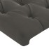 Cabecero con LED de terciopelo gris oscuro 103x16x78/88