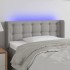 Cabecero con LED de tela gris claro 103x16x78/88