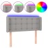 Cabecero con LED de tela gris claro 103x16x78/88