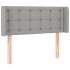 Cabecero con LED de tela gris claro 103x16x78/88