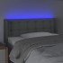 Cabecero con LED de tela gris claro 103x16x78/88