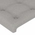 Cabecero con LED de tela gris claro 103x16x78/88
