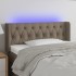 Cabecero con LED de tela gris taupe 93x16x78/88
