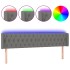 Cabecero con LED de tela gris oscuro 183x16x78/88