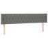 Cabecero con LED de tela gris oscuro 183x16x78/88