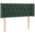 Cabecero con LED de terciopelo verde oscuro 103x16x78/88