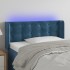 Cabecero con LED de terciopelo azul oscuro 93x16x78/88