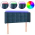 Cabecero con LED de terciopelo azul oscuro 93x16x78/88