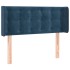 Cabecero con LED de terciopelo azul oscuro 93x16x78/88