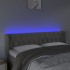 Cabecero con LED de terciopelo gris claro 147x16x78/88