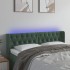 Cabecero con LED de terciopelo verde oscuro 163x16x78/88