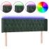 Cabecero con LED de terciopelo verde oscuro 163x16x78/88