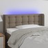 Cabecero con LED de tela gris taupe 83x16x78/88