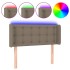 Cabecero con LED de tela gris taupe 83x16x78/88