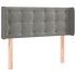 Cabecero con LED de terciopelo gris claro 93x16x78/88