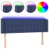 Cabecero con LED de tela azul 147x16x78/88