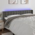 Cabecero con LED de terciopelo gris oscuro 163x16x78/88