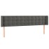 Cabecero con LED de terciopelo gris oscuro 163x16x78/88