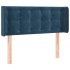 Cabecero con LED de terciopelo azul oscuro 83x16x78/88