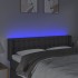 Cabecero con LED de tela gris oscuro 147x16x78/88