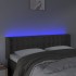 Cabecero con LED de terciopelo gris oscuro 147x16x78/88