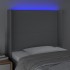 Cabecero con LED de tela gris claro 93x16x118/128